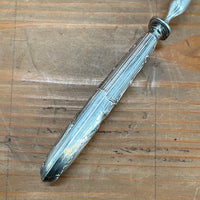 French Carving 3 Tined Fork Carbon Steel Silver Handle