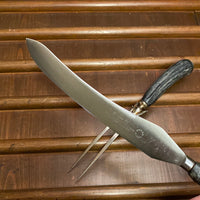Joseph Wostenholm & Sons Sheffield (1813-1876) Shear Steel Carving Knife & Mis Matched Fork