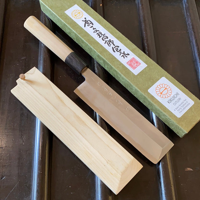 Kikuichi Kasumi 180mm Usuba Shirogami  W Saya