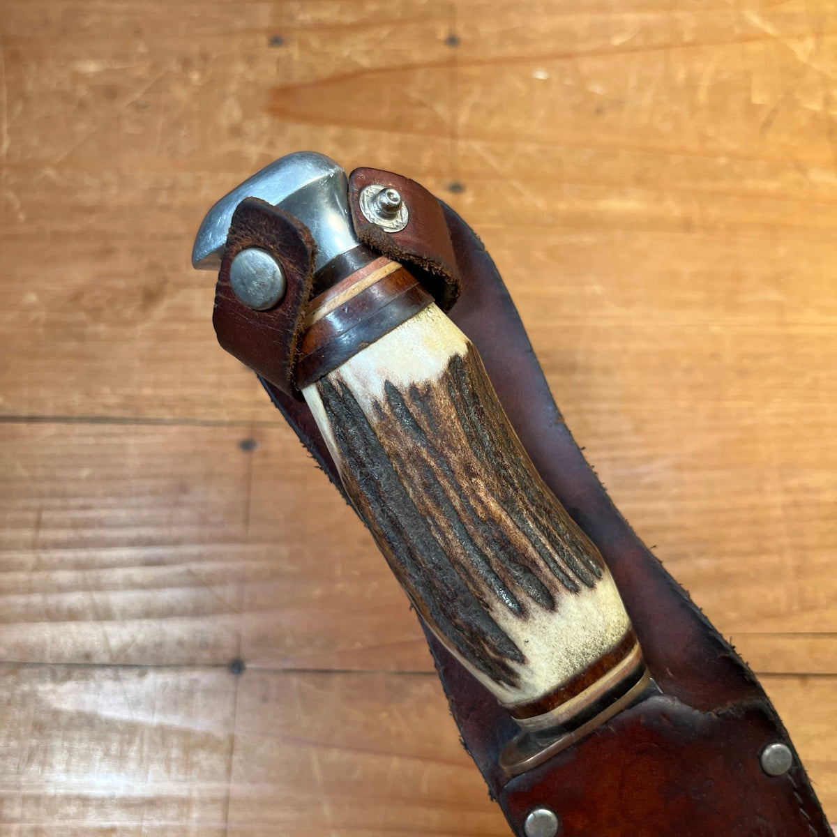 Solingen 5" Fixed Blade Stag Carbon Steel 1950's-70's