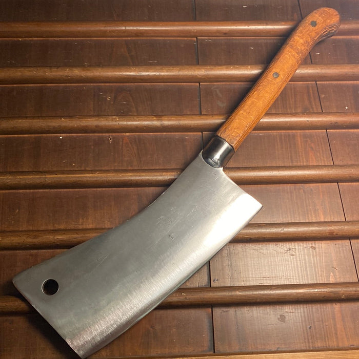 Big LF&C 10" Hogsplitter Cleaver Hand Forged Carbon Steel 1890's -1920's