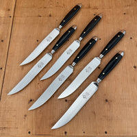 Eichenlaub Forged Tableware Steak Knife Set Stainless Paper Stone Polished Handles - 6 Pieces