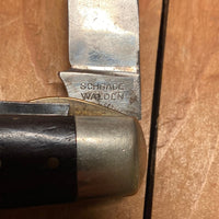 Schrade Walden 3.75” Electricians Knife Bow Tie Shield & Rosewood 1946-73