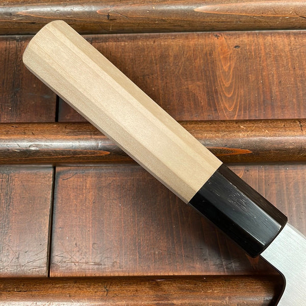 Sakai Kikumori 'Kikuzuki Kasumi' 180mm Kiritsuke Santoku - Shirogami 2