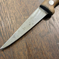 Unmarked German (Henckels?) 3.75” Boning Knife Carbon Steel