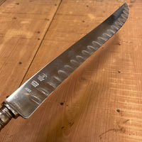 J A Henckels Carving Set ‘No-Stain’ Granton W/ 1931 US Pat No. Stainless & Stag Early 30’s