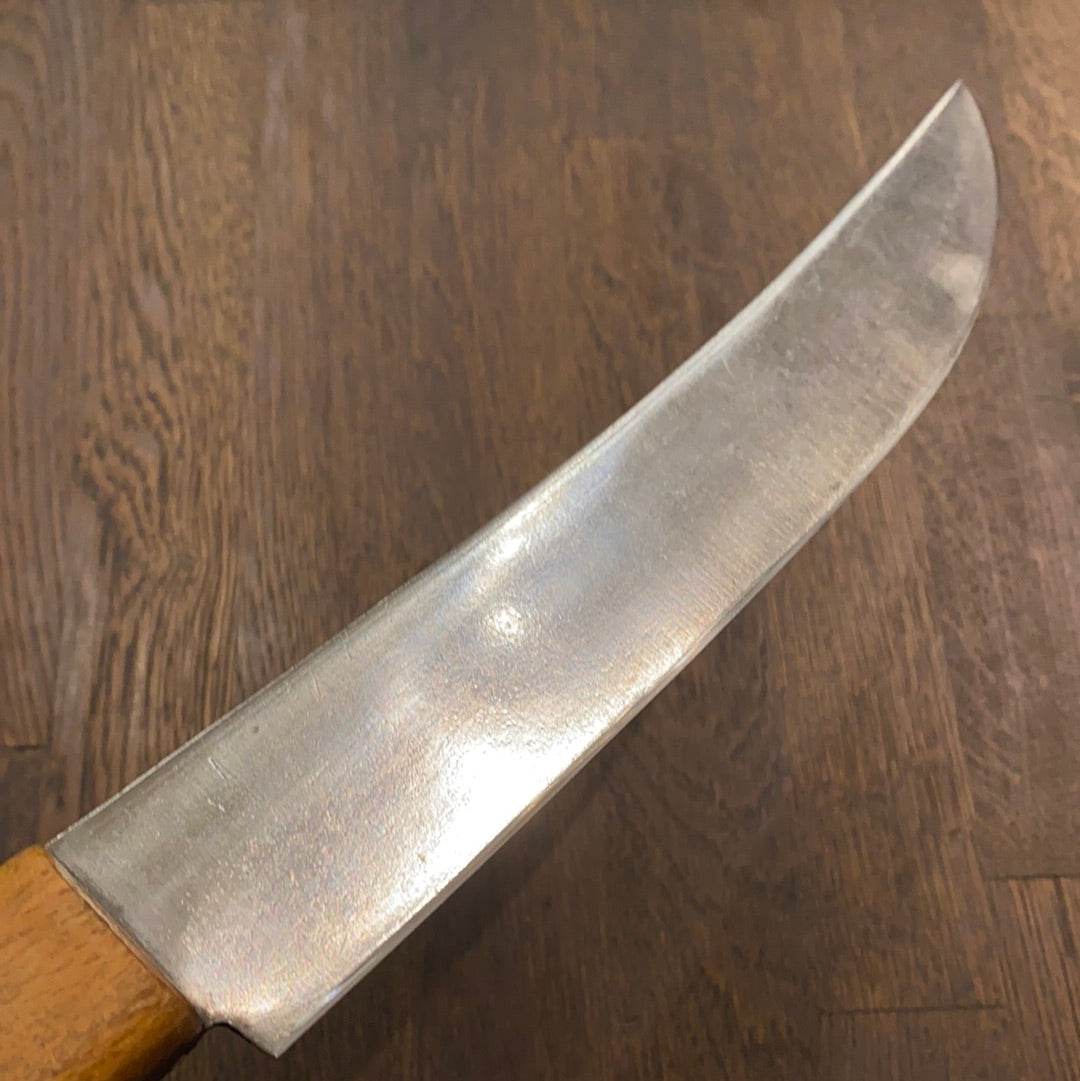 Unmarked 10” Scimitar Carbon Steel Beechwood American 1930’s-60’s