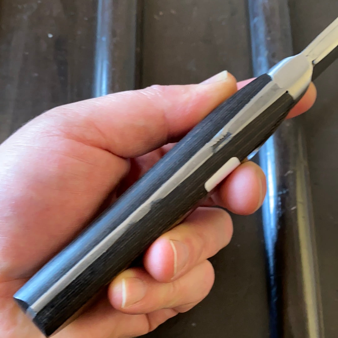 Teruyasu Fujiwara ‘Teruyasu’ 240mm Mioroshi Deba Shirogami 1 Kasumi Western Handle