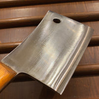 Fulton Brand Foster Bros 7” Cleaver 1107 Solid Carbon Steel 1940’s-50’s