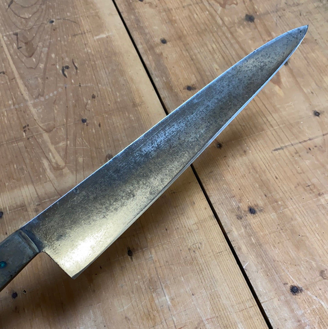 J A Henckels 10” Chef Knife Carbon Steel 1950’s-60’s 225-10”