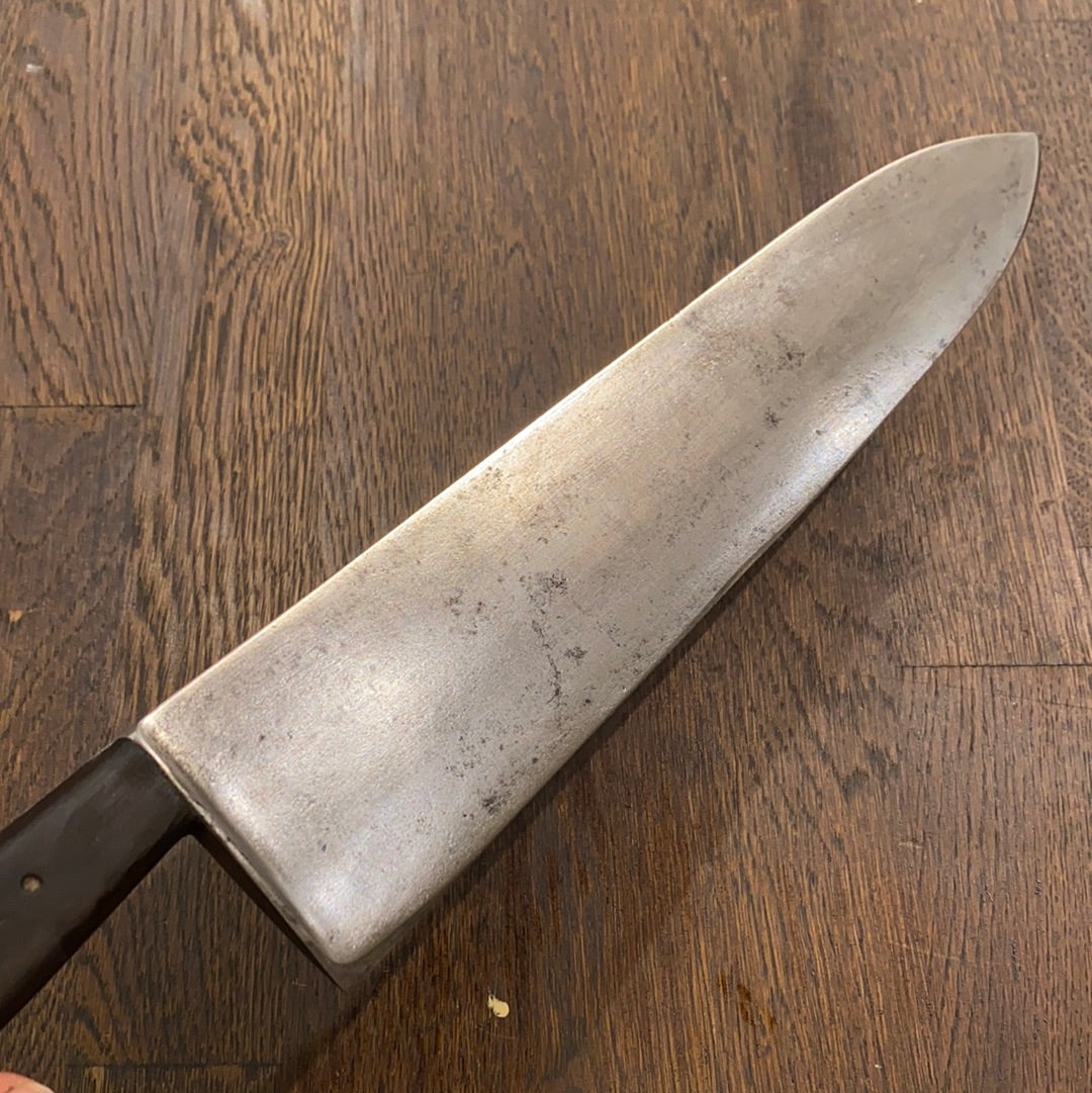 J A Henckels 9.25” Chef Knife Handforged Carbon Steel 1950s