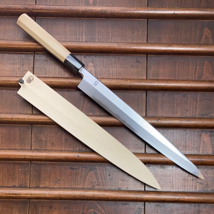 Sakai Kikumori 'Kikuzuki Kasumi' 300mm Yanagi - Shirogami 2 - w/ Saya
