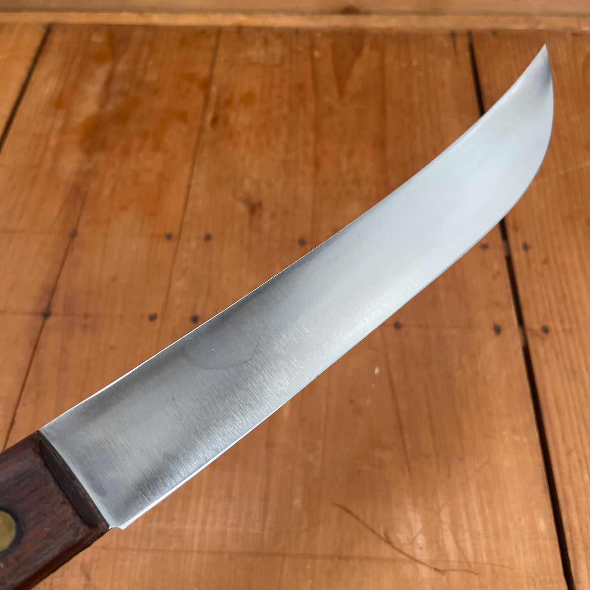 Unmarked 9.75" Scimitar Carbon Steel Rosewood USA Lamson? 1930's-60's