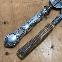 Joseph Rodgers Sheffield Knife Sharpeners Sterling Victorian & Stag Edwardian