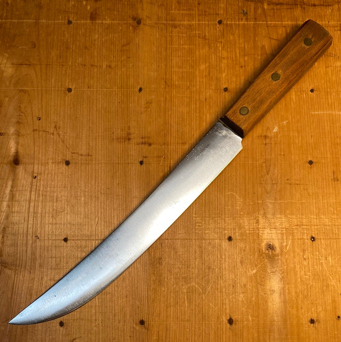 American 10" Scimitar Carbon Steel & Beechwood  ~1930's-60's