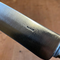 French 7.5" Carving Knife Forged Carbon Silverplate Handle 'Paris' 1920's?