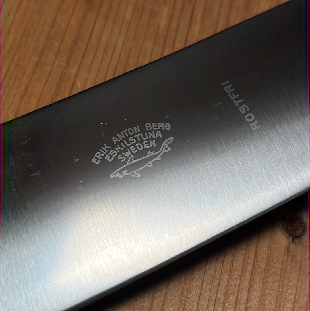 New Old Stock ErikAnton Berg 11.25" Scimitar Stainless Sweden 1950's W Box