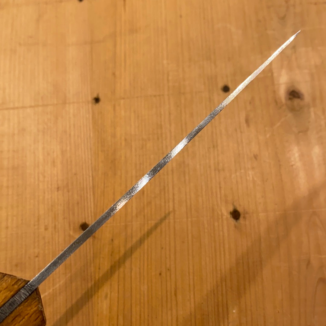 Unmarked 5” Stiff Boning Knife Carbon Steel & Beech USA 1930’s?