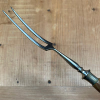 Hors d'ourve Fork Set Chromed Carbon Steel & Horn In Box Germany  1950s