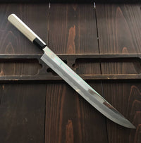 Sakai Kikumori 'Choyo' 300mm Saber Tip Sakimaru Takobiki Shirogami 2 with Saya