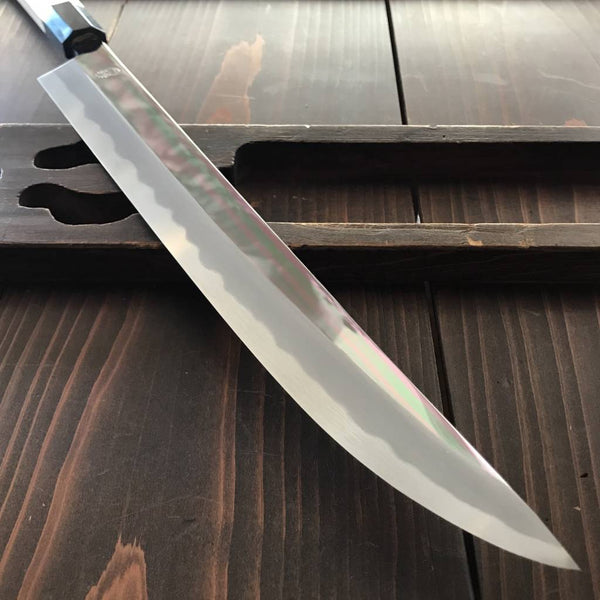 Sakai Kikumori 'Choyo' 300mm Saber Tip Sakimaru Takobiki Shirogami 2 with Saya