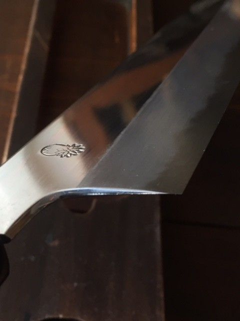 Sakai Kikumori 'Choyo' 240mm Kiritsuke Gyuto - Shirogami 2 - w/ Saya