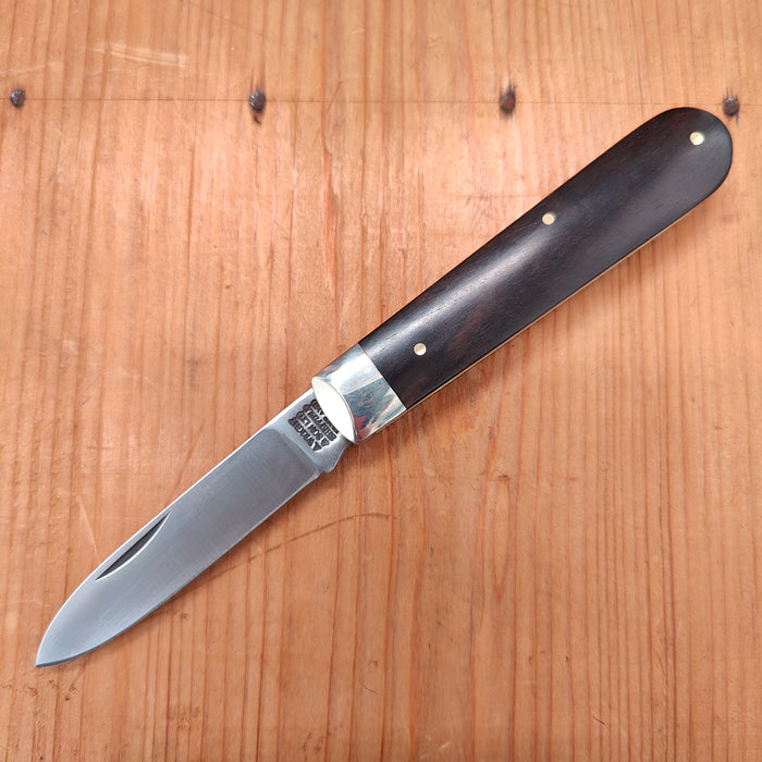 A Wright & Son 3 1/2" Spear Point Pocket Knife Carbon Steel Ebony