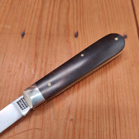 A Wright & Son 3 1/2" Spear Point Pocket Knife Carbon Steel Ebony