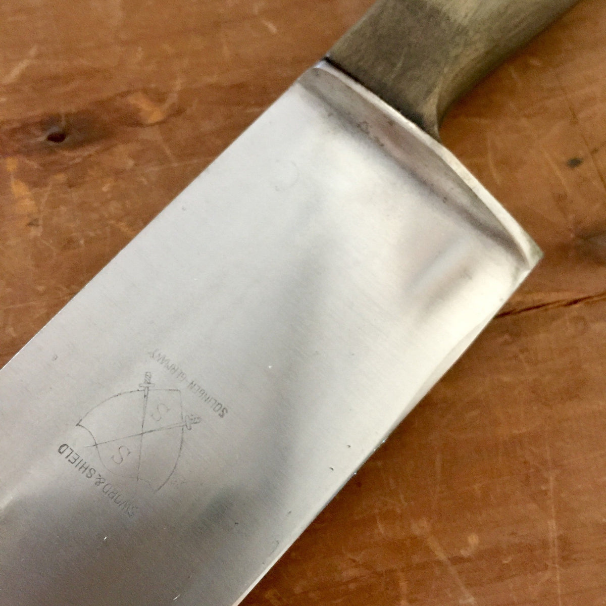 Sword & Shield 10" Chef Knife Carbon Steel 1960s