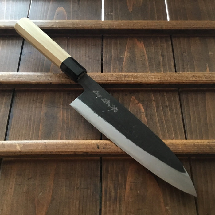 Sakai Kikumori 210mm Wa Gyuto Shirogami 1 Kurouchi