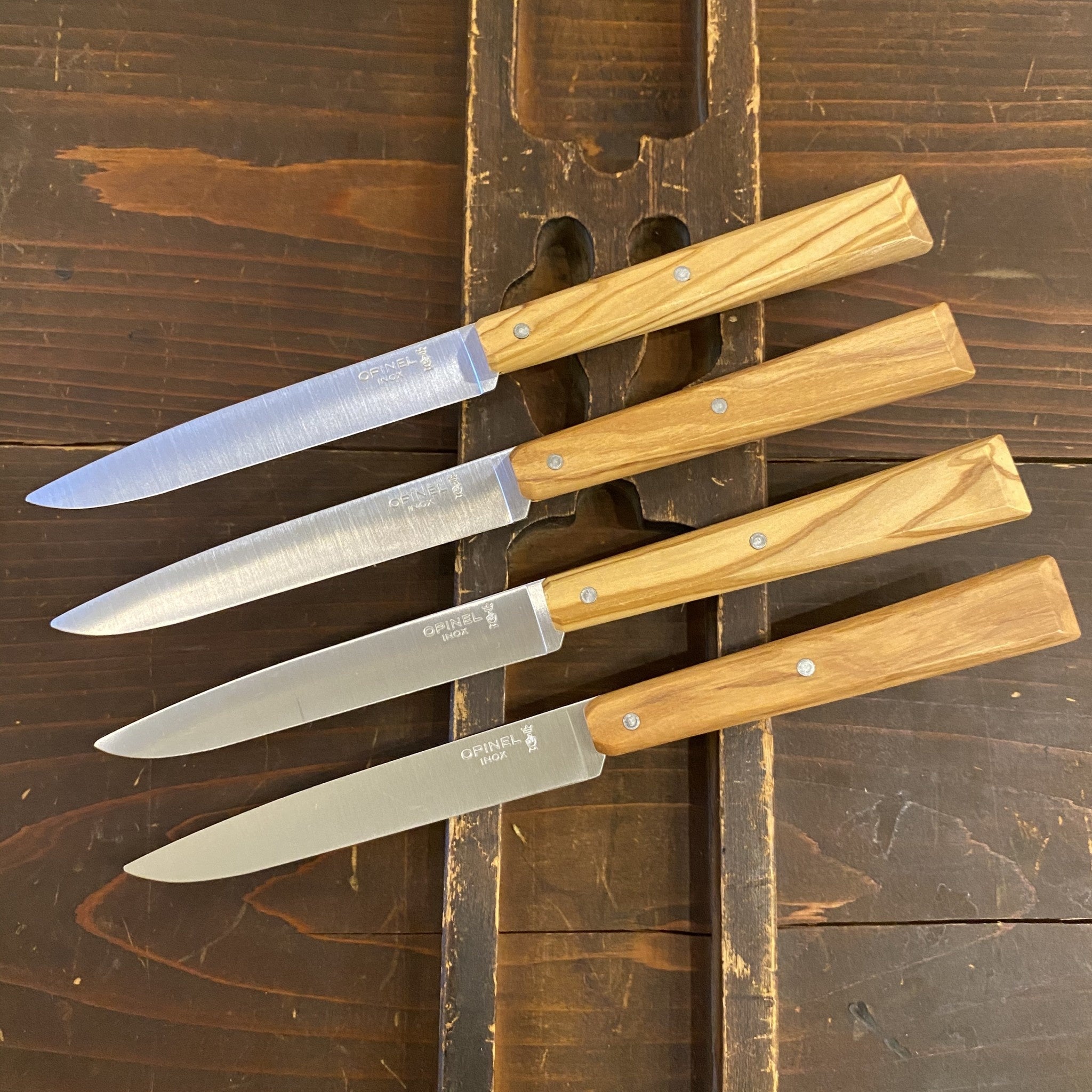 Opinel Set 4 Table Knives - Olivewood – Bernal Cutlery
