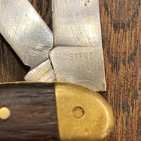 Unmarked ‘Rostfrei’ 3 1/8” Alsatian Pattern Jack Stainless Blades Wood Scales
