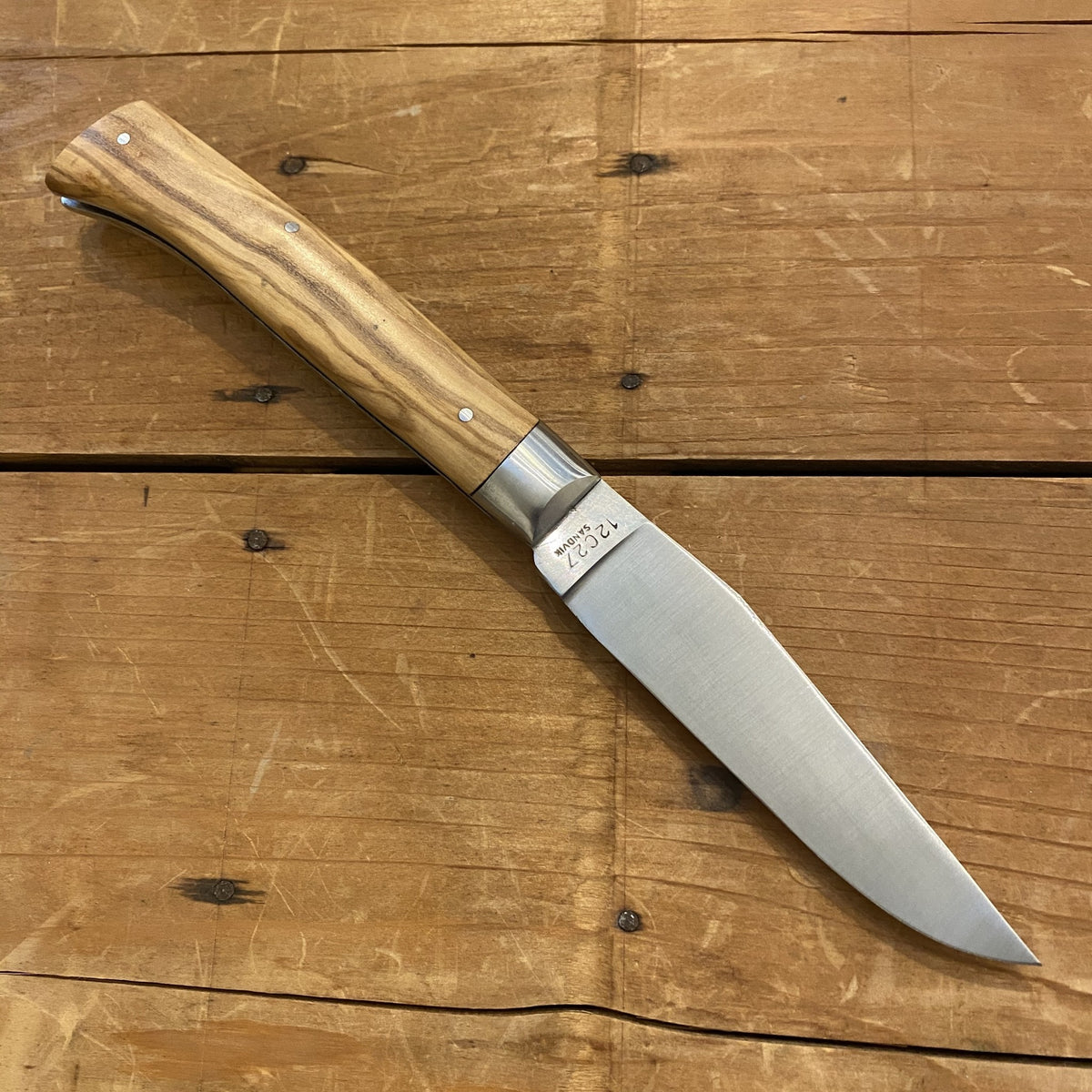 Au Sabot Alpin 10cm Pocket Knife Stainless Olive