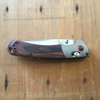 Benchmade 15085-2 Mini Crooked River Clip Point CPM-S30V AXIS Lock Stabilized Wood Handle