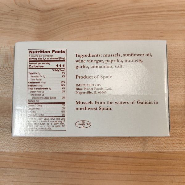 Donostia Foods Mussels in Vinegar (Mejillones en Escabeche) - 4oz