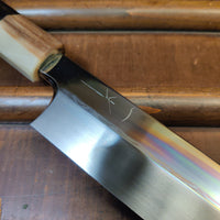 Hitohira Togashi 330mm Yanagi Shirogami 1 Mizu Honyaki Taihei Ebony with Saya