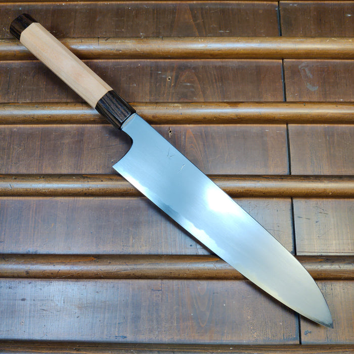 Hitohira Gorobei Rikichi 240mm Gyuto Aogami 2 Kasumi Cherry Wood