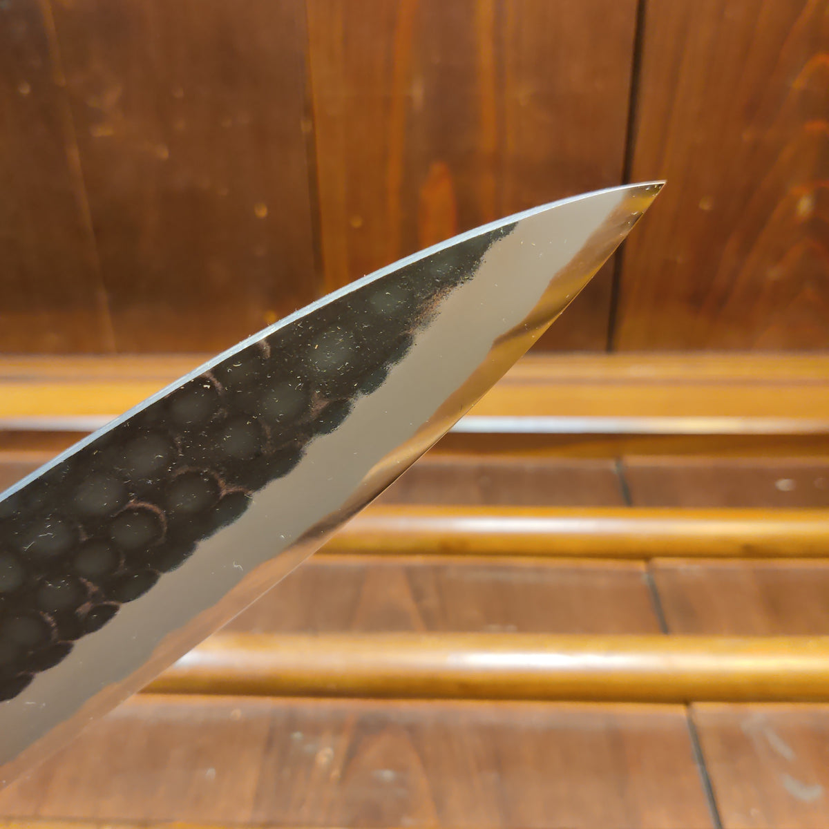 Hitohira Ajikataya 210mm Gyuto Iron Clad Shirogami 2 Tsuchime Ho Wood