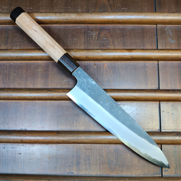 Hitohira Togashi 210mm Gyuto Aogami 2 Kurouchi Cherry Handle (Ebony End)