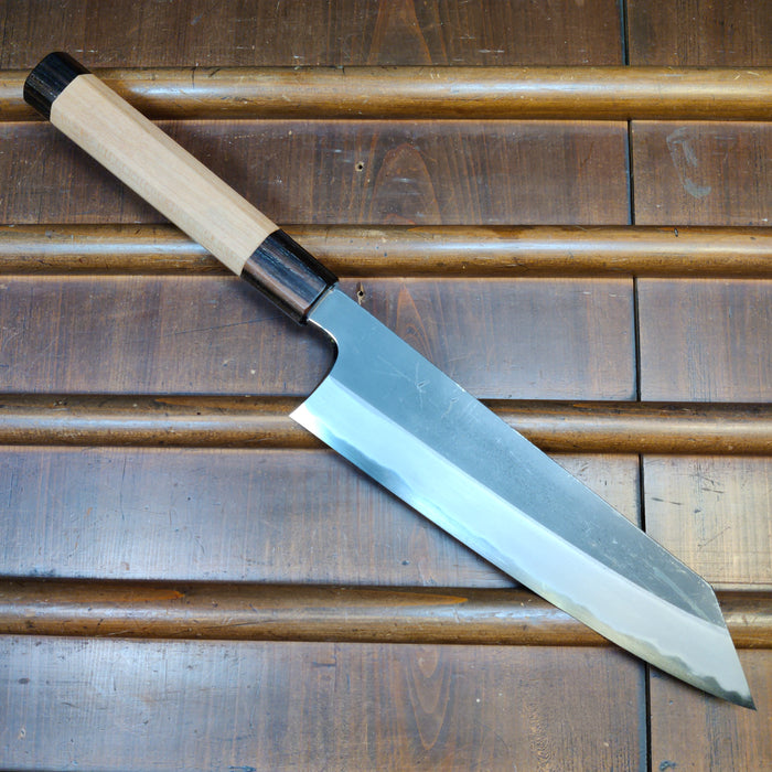 Hitohira Togashi 210mm Kiritsuke Gyuto Aogami 2 Kurouchi Cherry Handle (Ebony End)