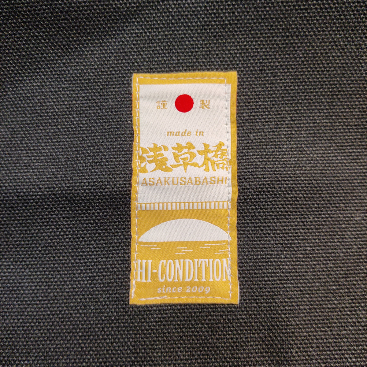 Hitohira Hi-Condition Canvas Tote Bag Black