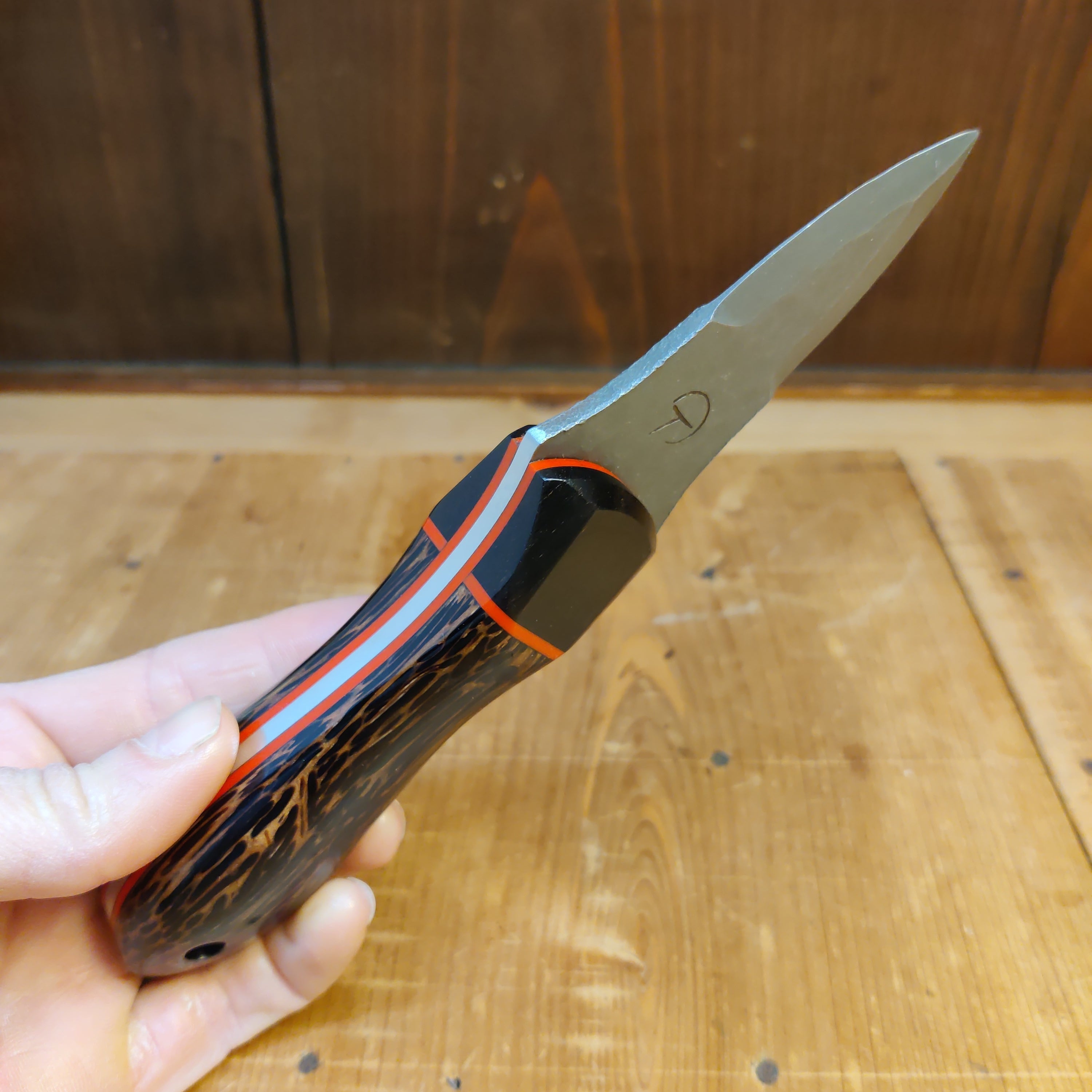 Alma Knife Co. Carolina Shucker - Black Palm | Gabon Ebony | Red