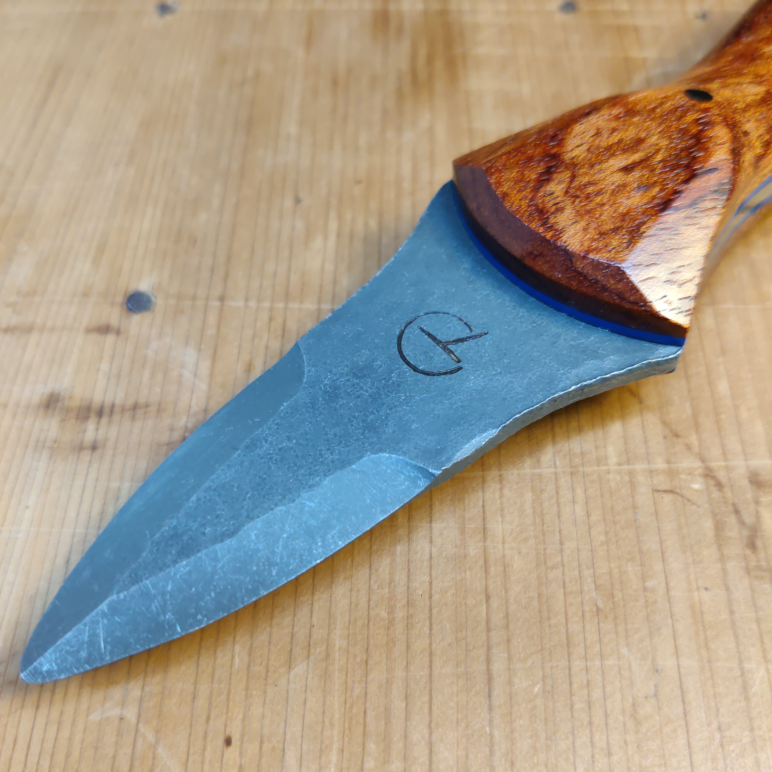 Alma Knife Co. Carolina Shucker - Black Bubinga | Blue G10 Liners