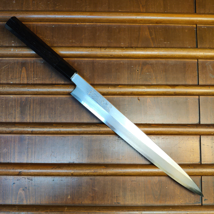 Hatsukokoro Nakagawa 300mm Yanagi Aogami 1 Damascus Ebony Buffalo Horn