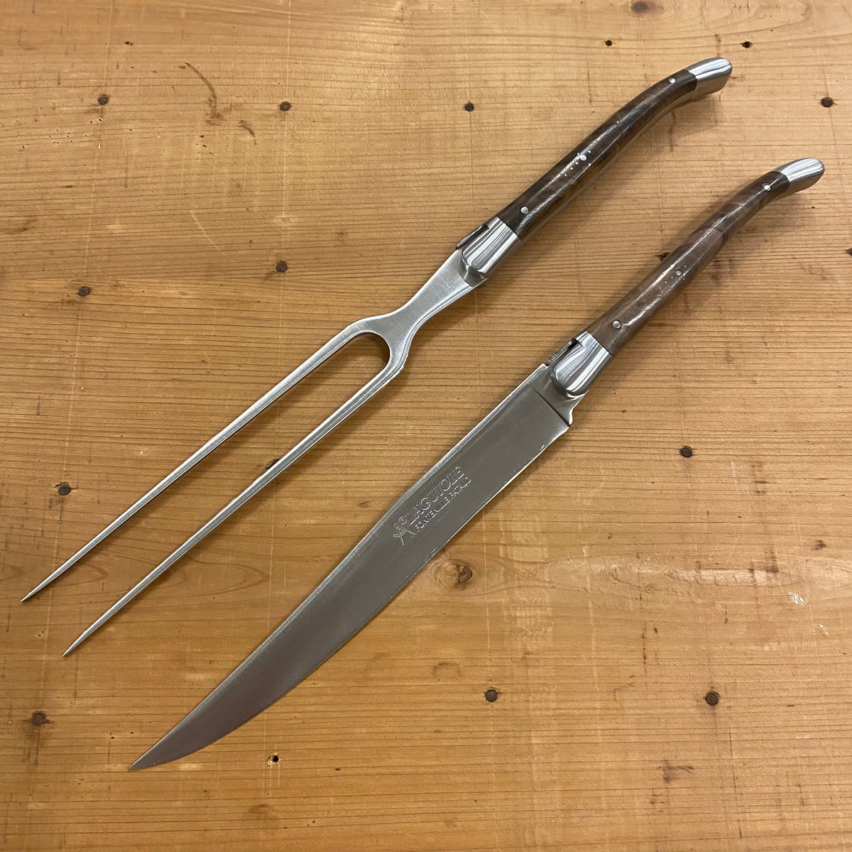 Fontenille Pataud Laguiole Carving Set Walnut