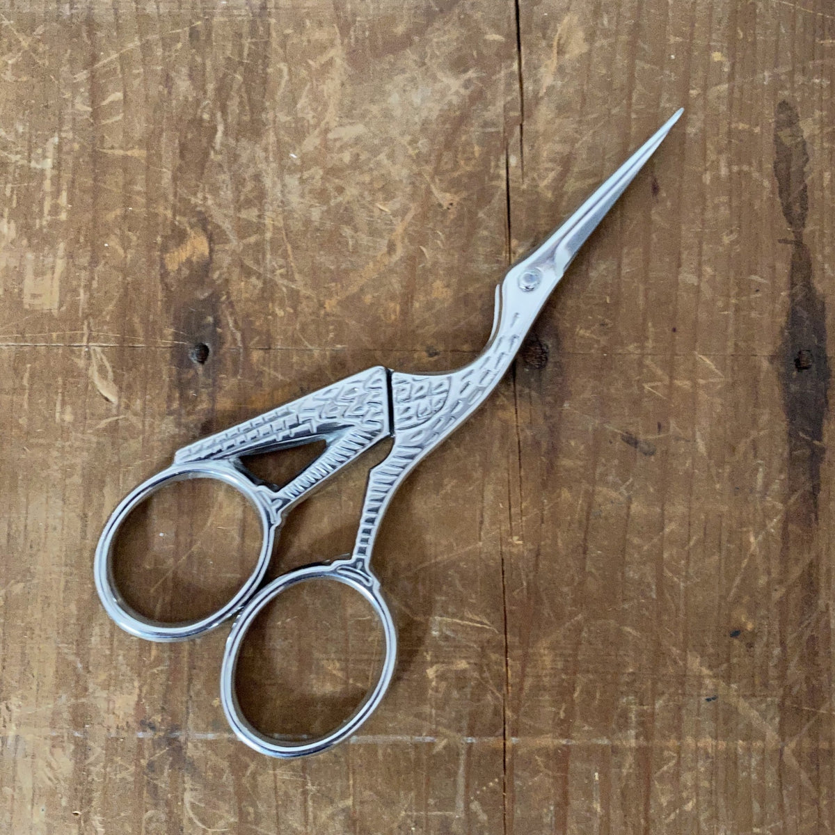 Small Antique French Working Iron Embroidery Scissors, Vintage