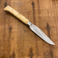 Au Sabot Alpin 10cm Pocket Knife Stainless Finnish Curly Birch