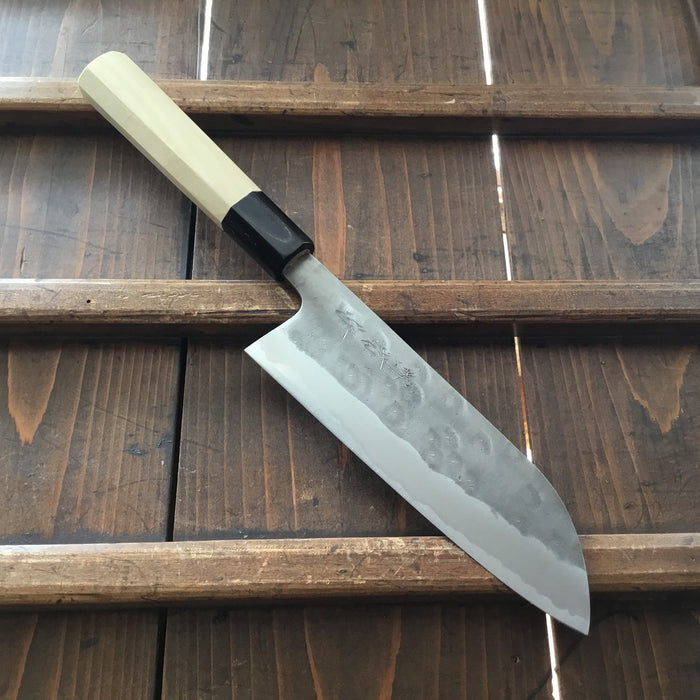 Sakai Kikumori 165mm Santoku Aogami 2 Nashiji