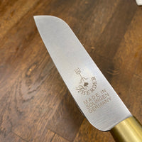 Friedr Herder Old Netherlands 6” Boscher Knife Carbon Cherry Handle with Brass Bolster and Loop