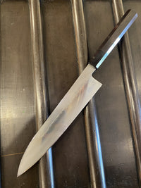 Takada no Hamono 210mm Gyuto Aogami 2 Shiraki Mizu Honyaki Ebony & Horn Octagonal